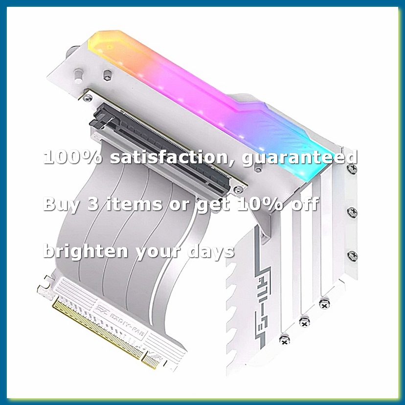 Pcie 4.0 X16 Riser Cable 90 Degree - ● حامل تثبيت عمودي لبطاقة الرسوميات