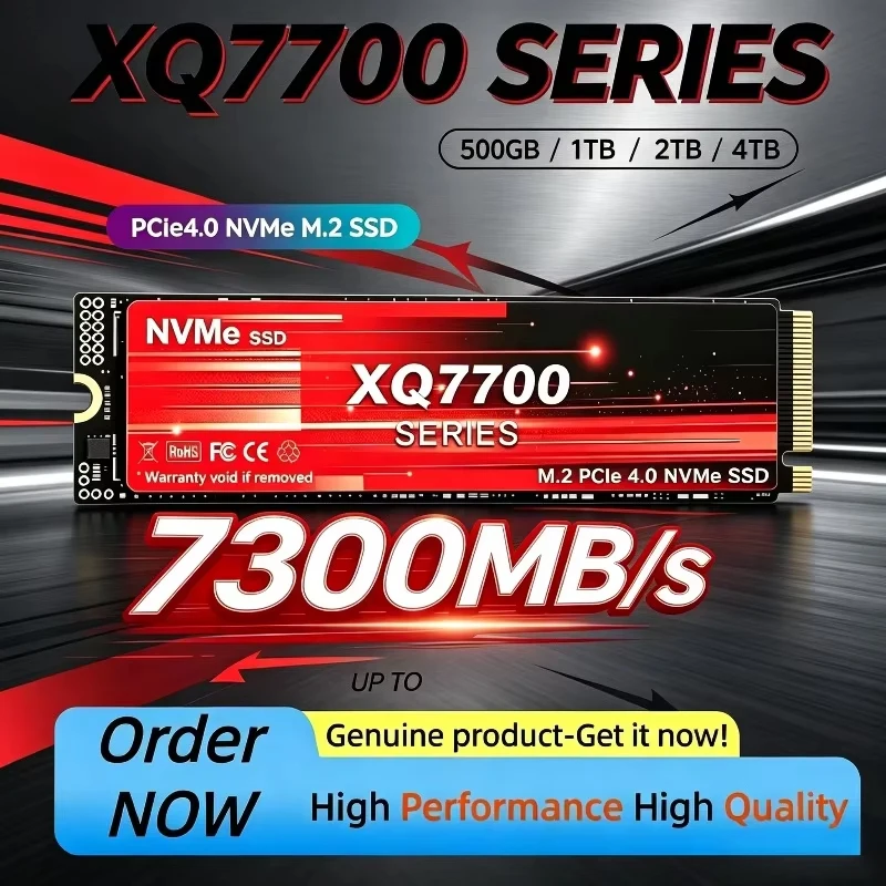M.2 Nvme 4Tb Pcie 4.0 Ssd - قرص تخزين صلب داخلي XQ7700 أصلي،