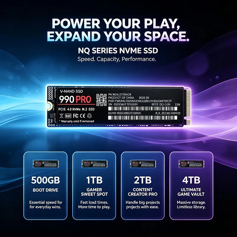 قرص تخزين SSD أصلي 990 PRO بسع - مراجعة M.2 Nvme 4Tb Pcie 4.0 Ssd وسعره