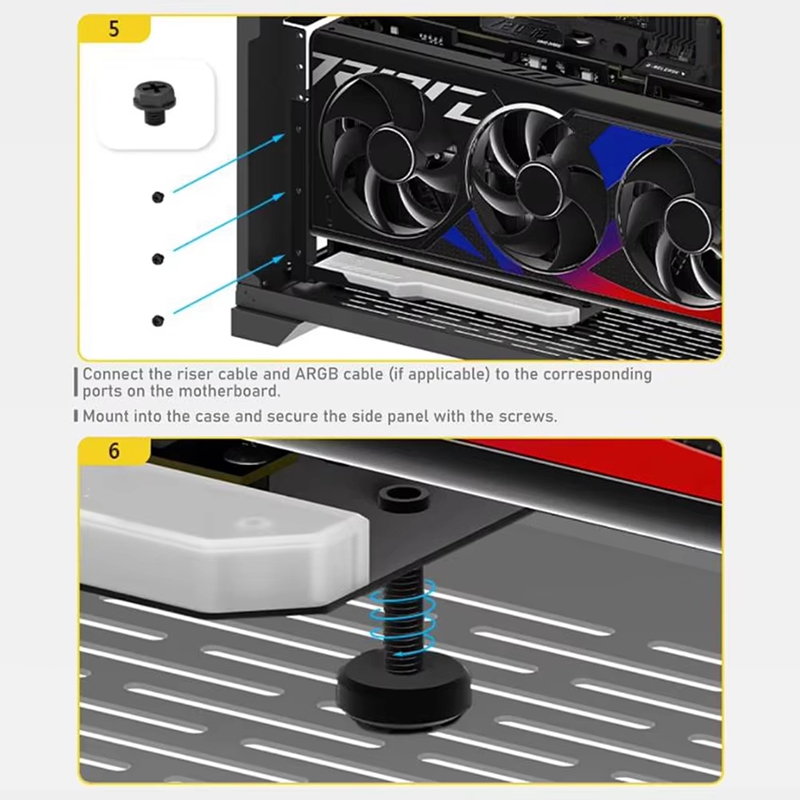 ● حامل تثبيت عمودي لبطاقة الرس - مراجعة Pcie 4.0 X16 Riser Cable 90 Degree وسعره