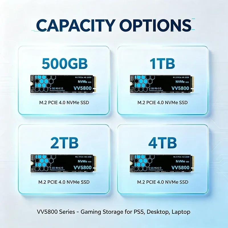 VV5800، سعة 500 جيجابايت، 1 تي - مراجعة M.2 Nvme 4Tb Pcie 4.0 Ssd وسعره